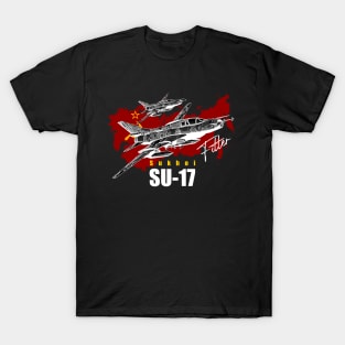 Sukhoi SU-17 Vintage Soviet Union fighterjet T-Shirt